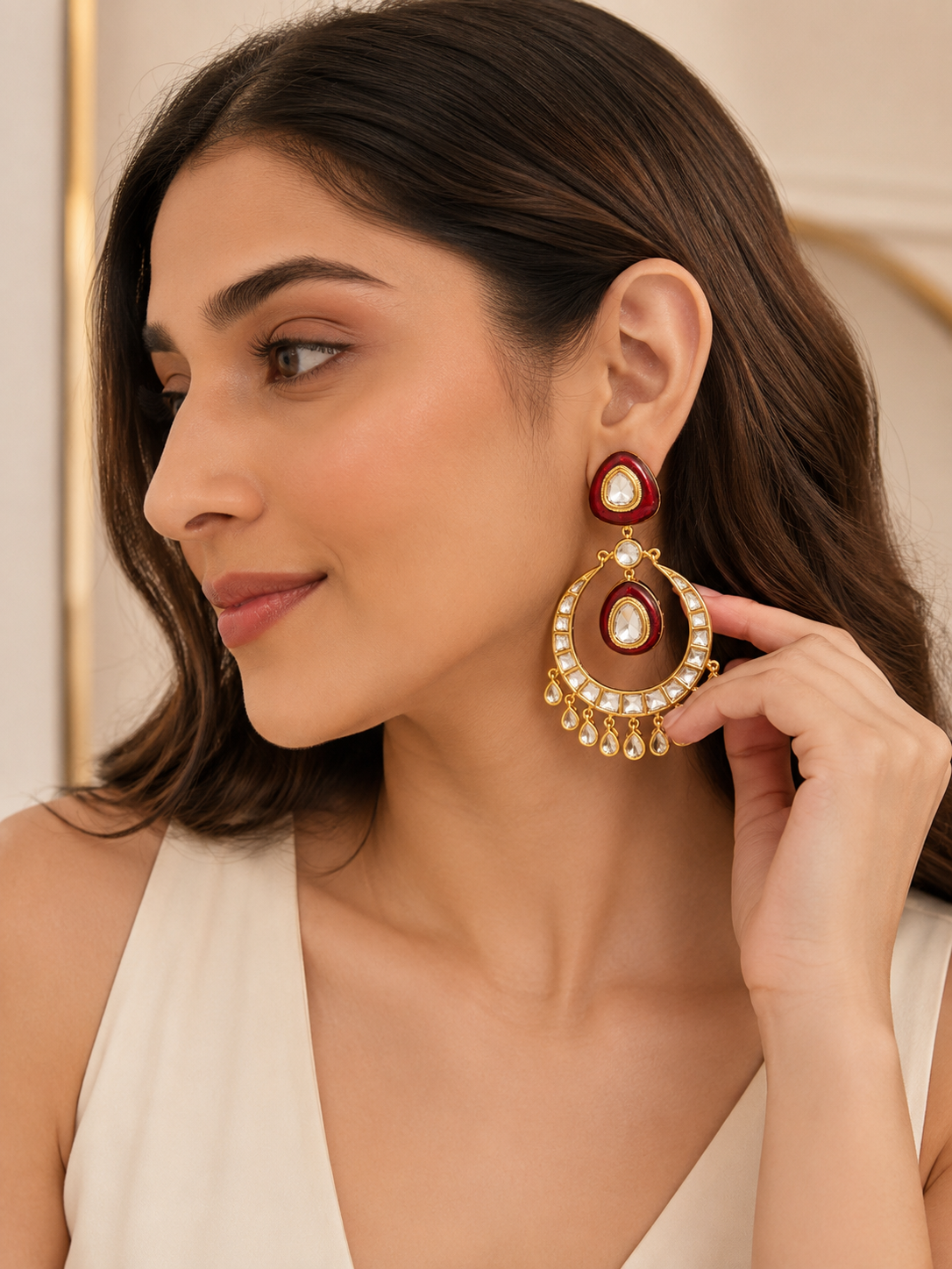 Ruby Noor Chandrika Earrings