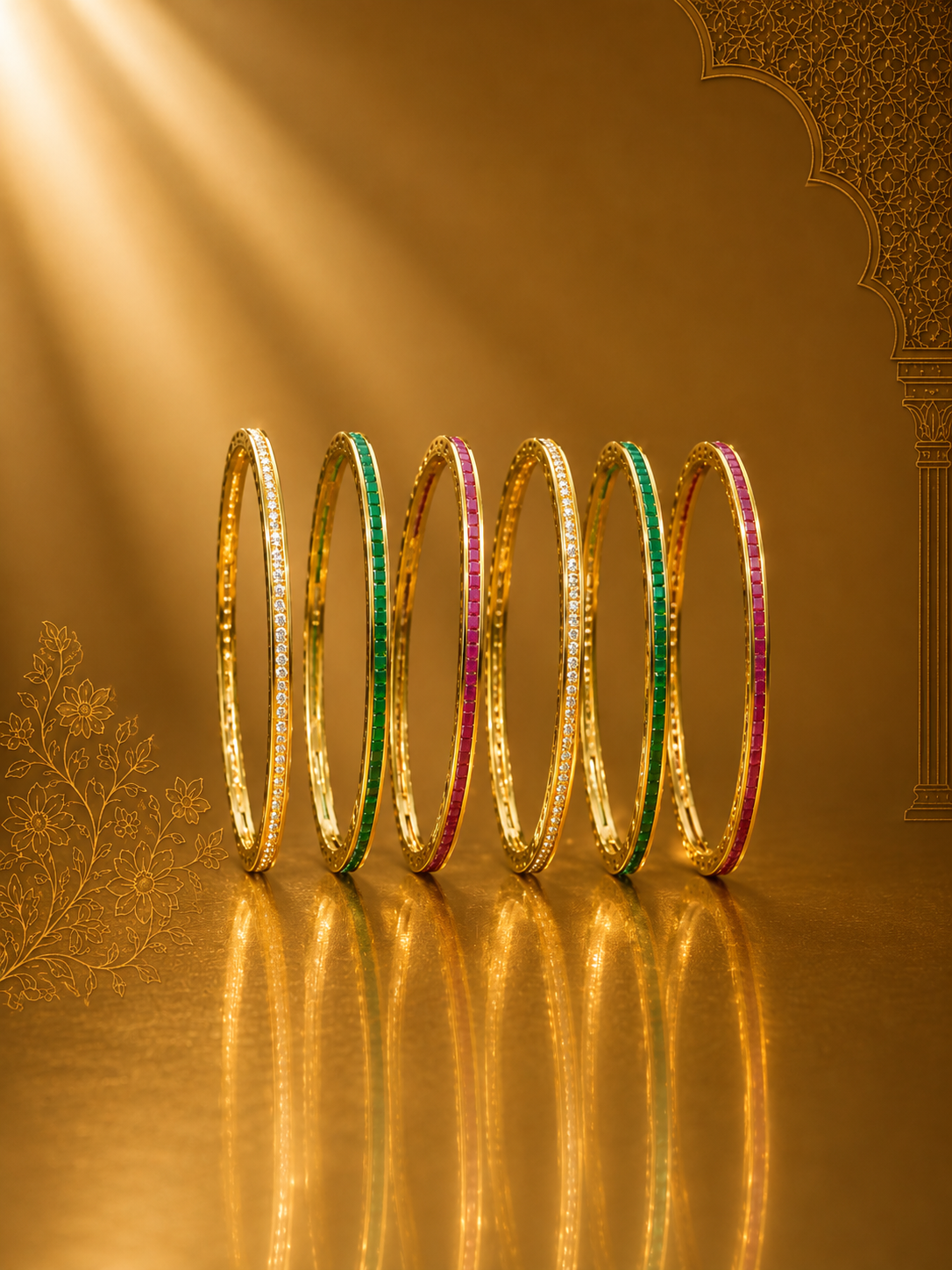 Navrang Luxe Slim Bangle Stack