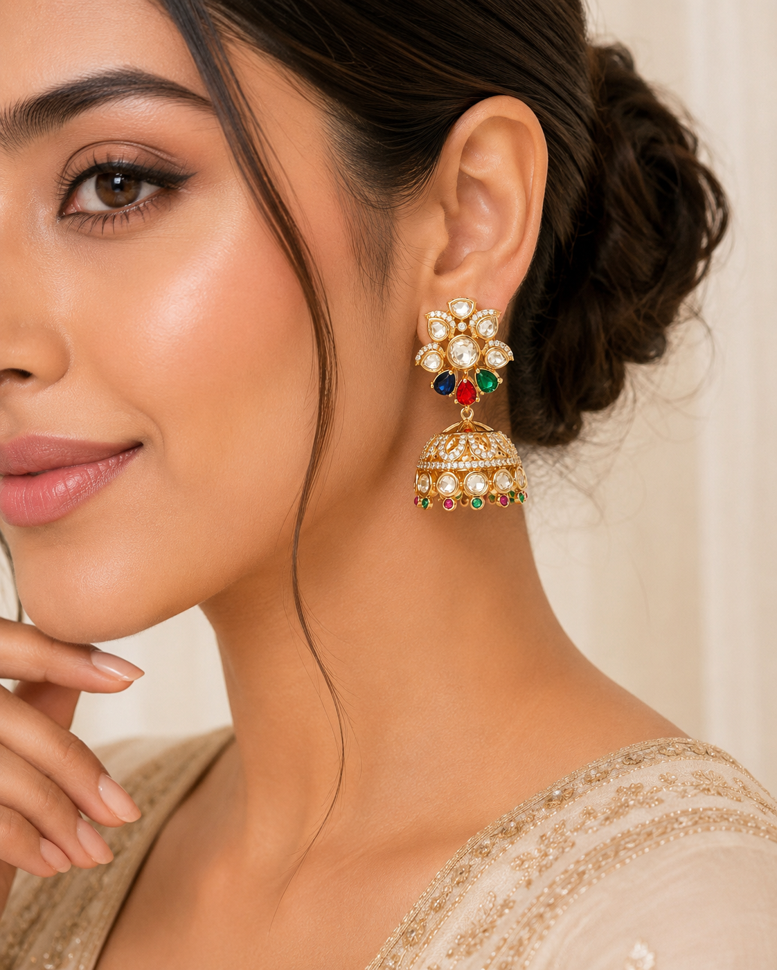 Navratna Noor Jhumkas