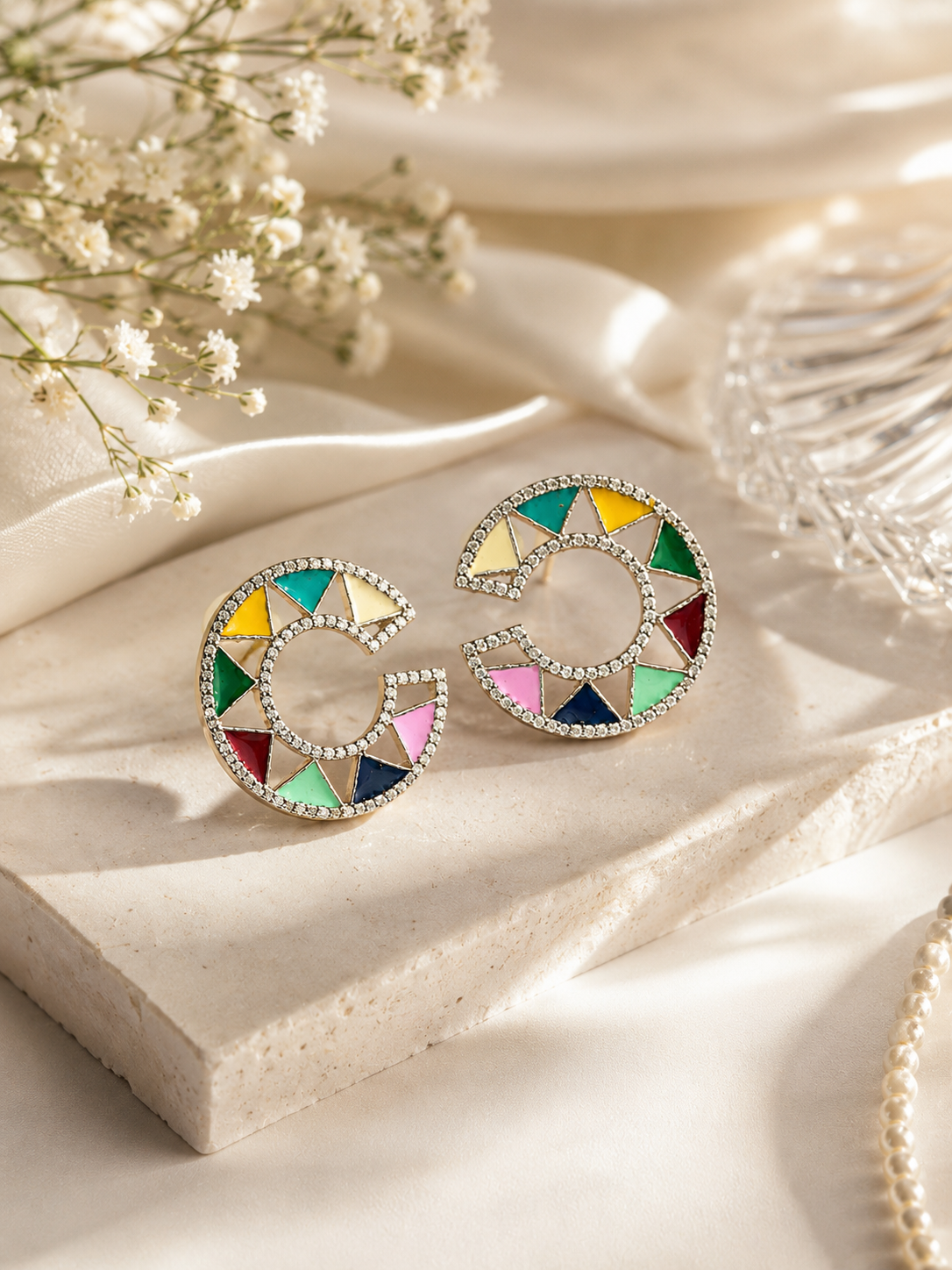 Rangrez Mosaic Stud Earrings