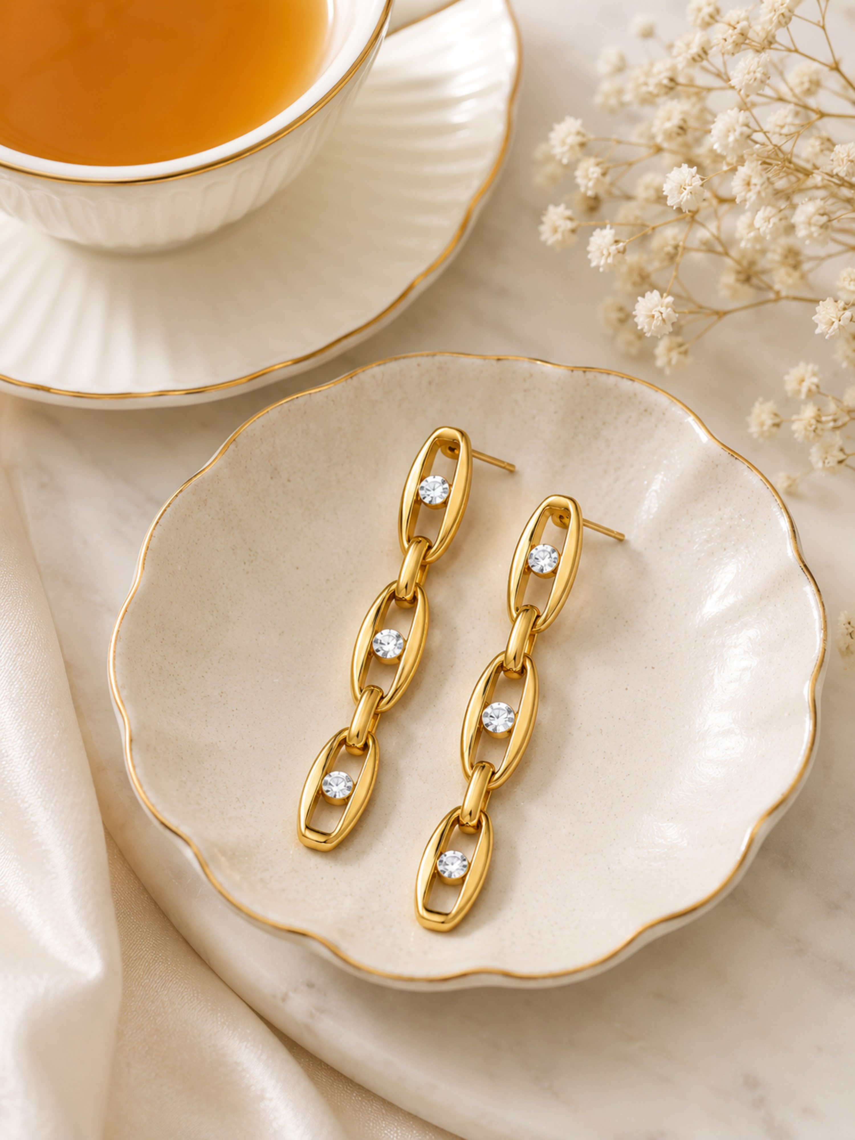 Celeste Link Drop Earrings
