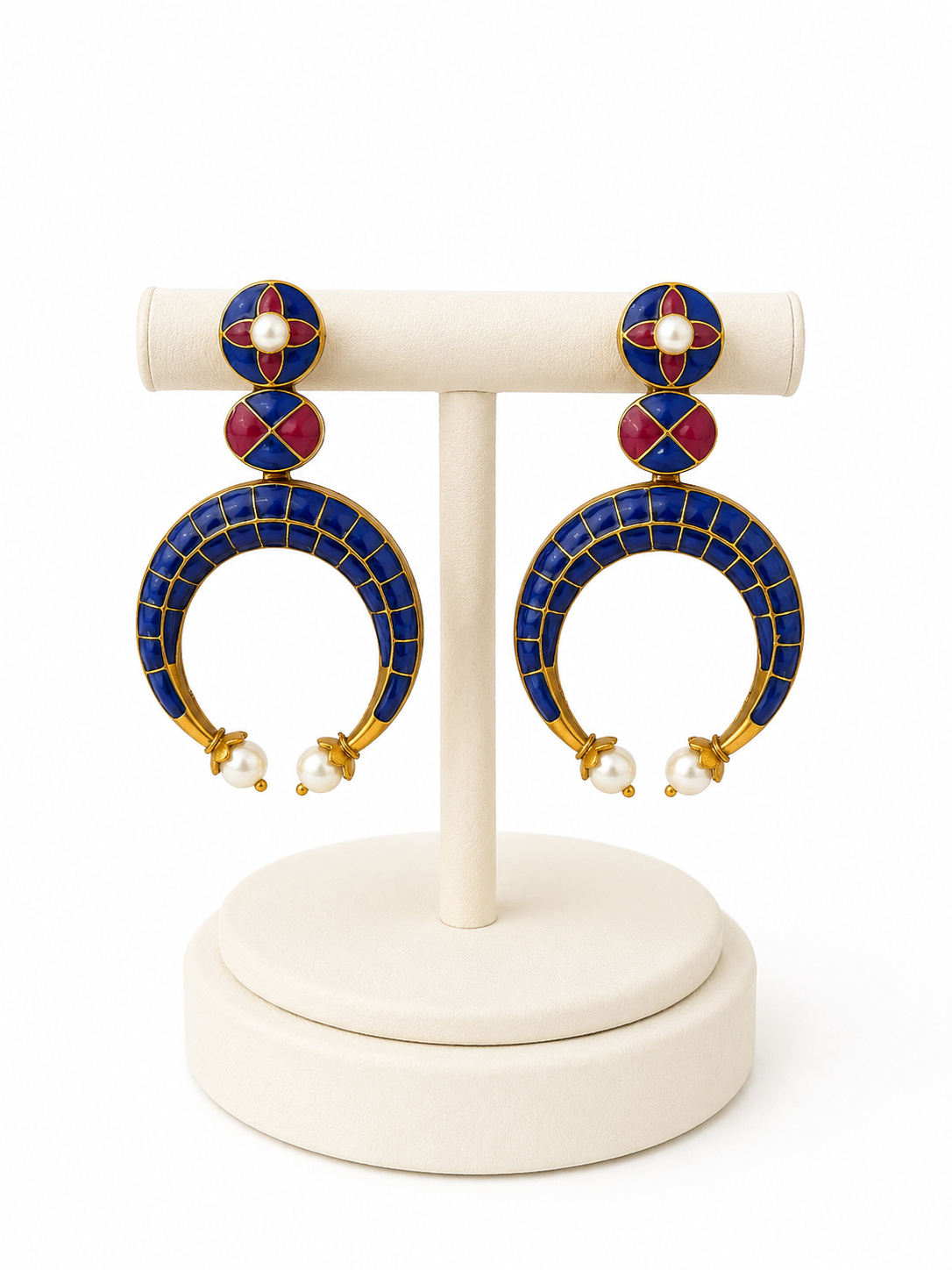 Noor Azure Crescent Earrings