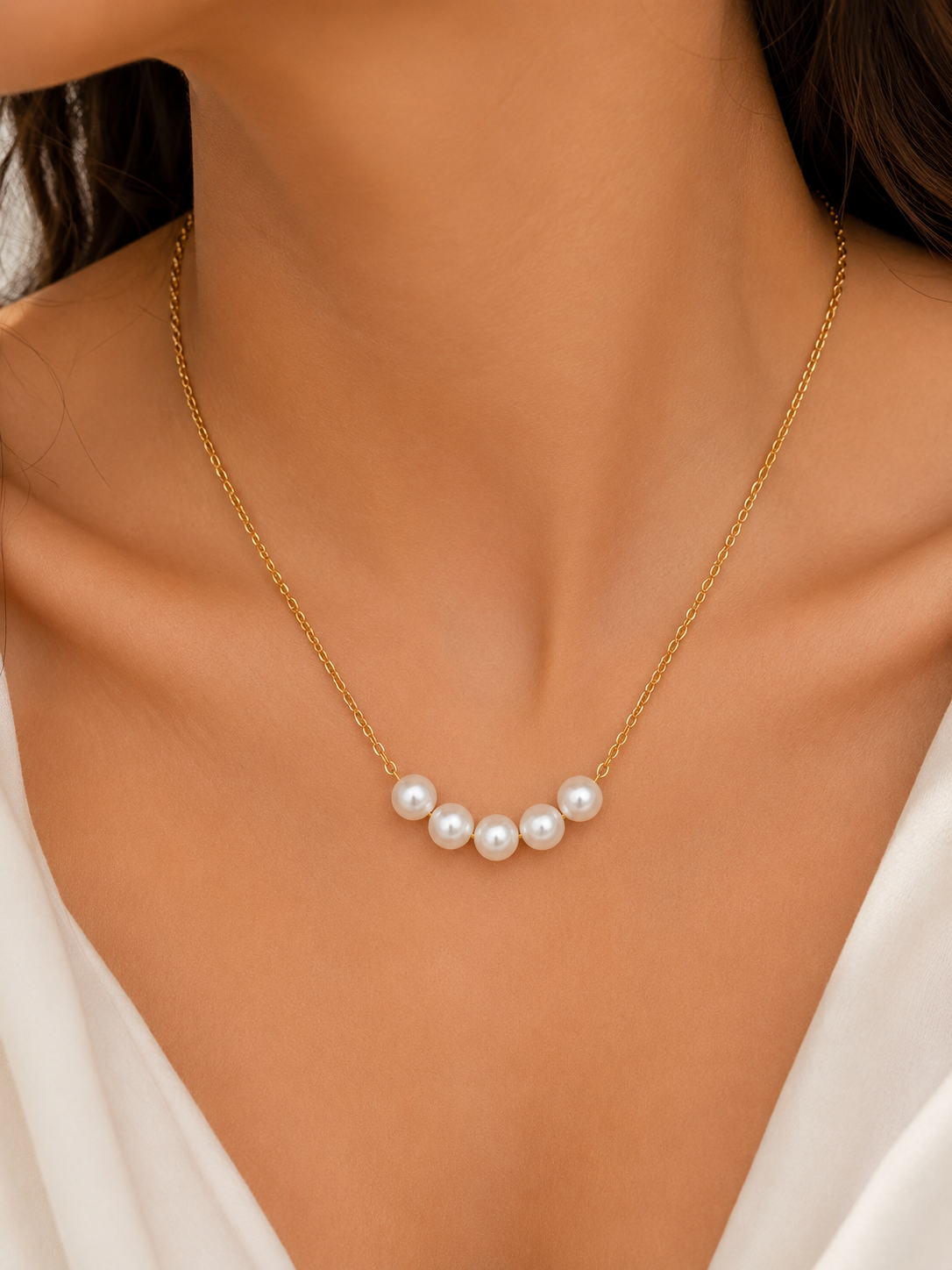 Luna Pearl Drop Necklace