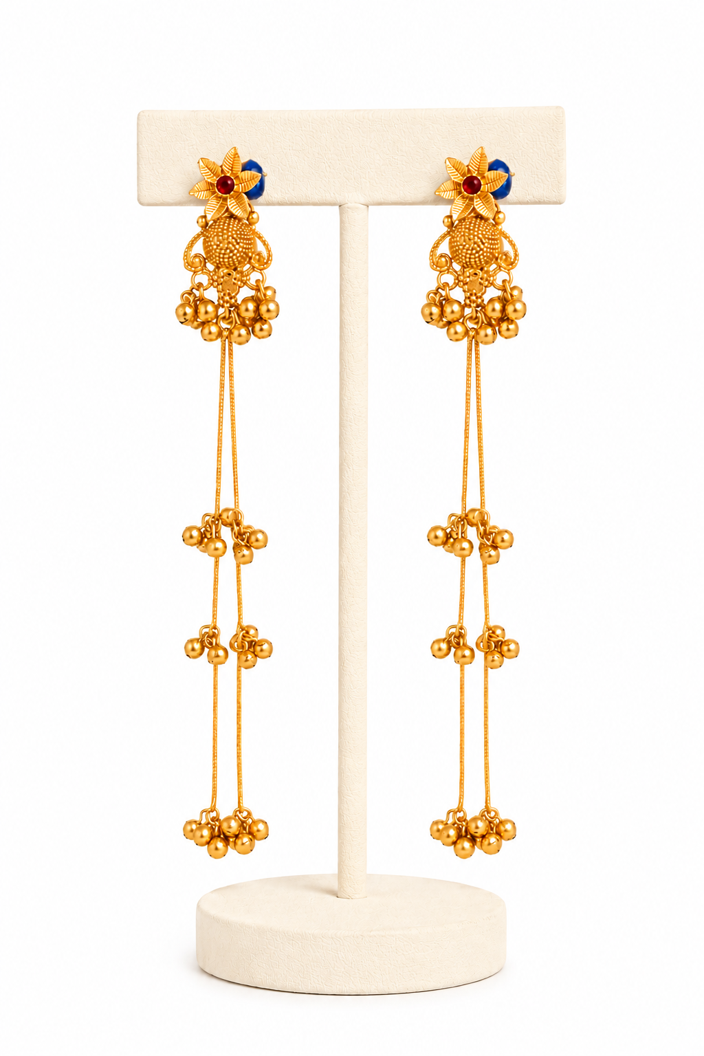 Swarna Noor Long Jhumka Earrings - Pabeena