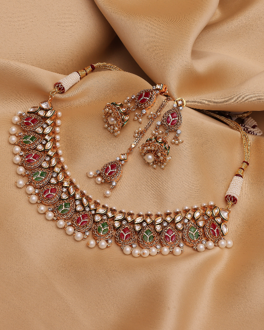 Festive Royale Enamel Jadau Set - Pabeena