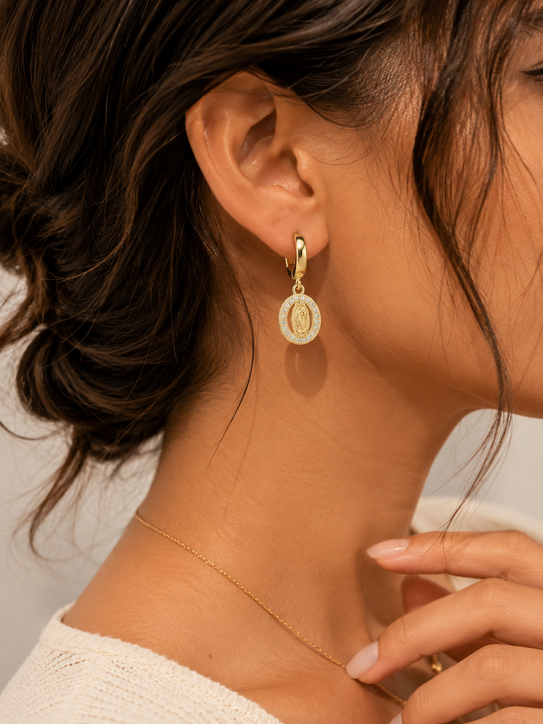 Divine Halo Medallion Earrings