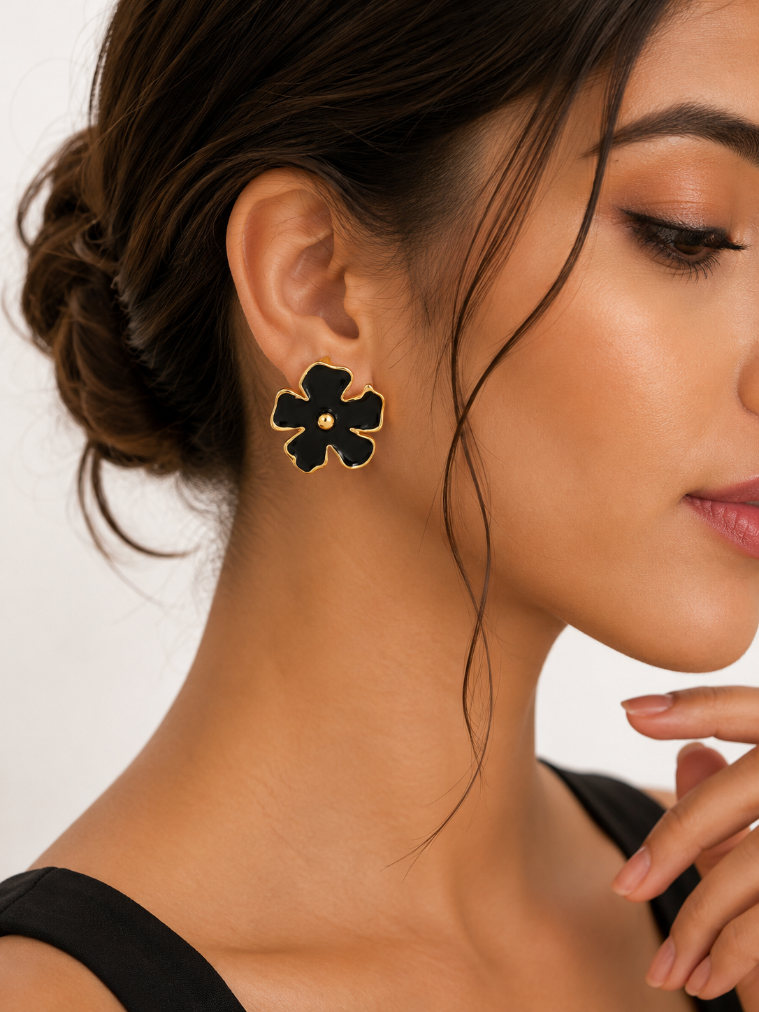 Black Petal Luxe Studs