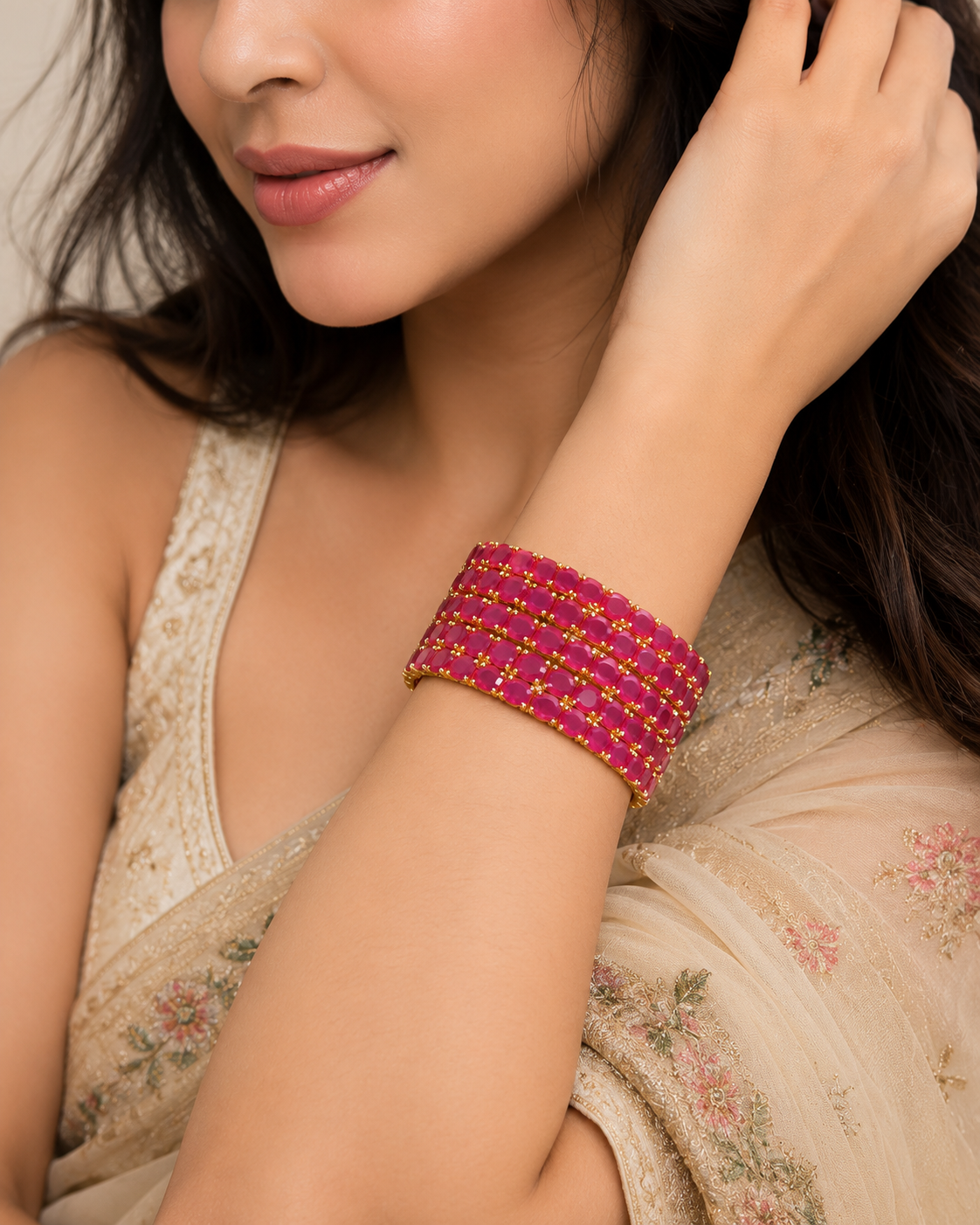 Ruby Royale Eternity Bangles