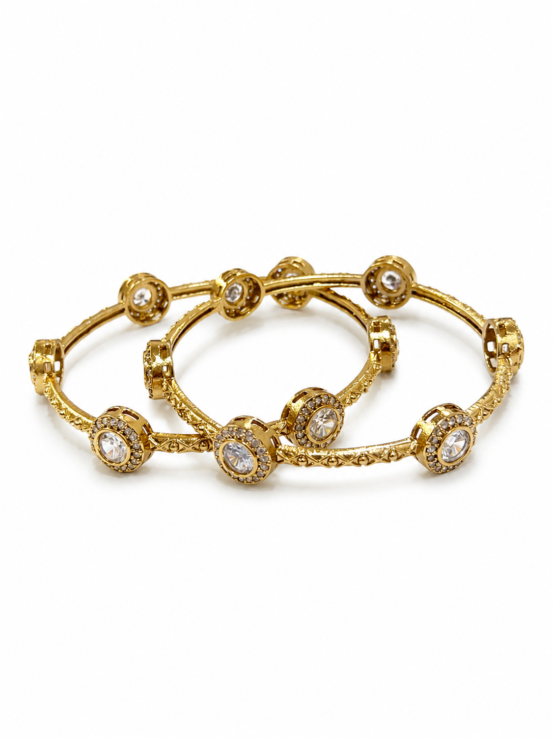 Celeste Halo Crystal Bangles