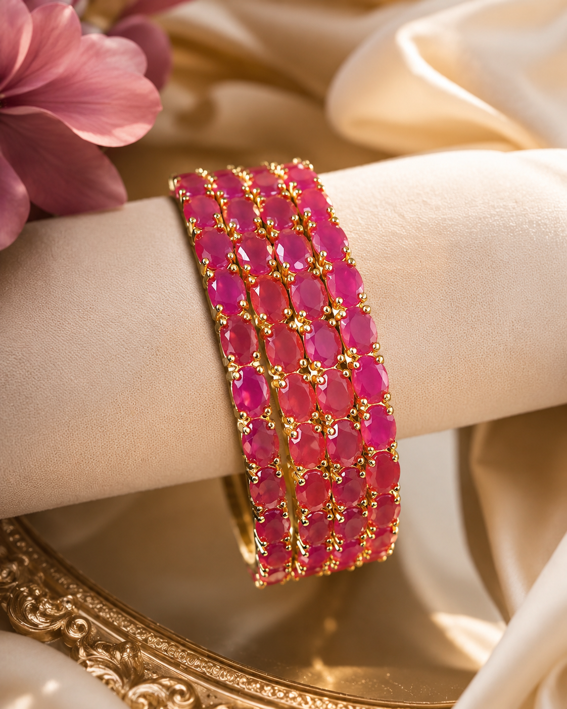 Ruby Royale Eternity Bangles