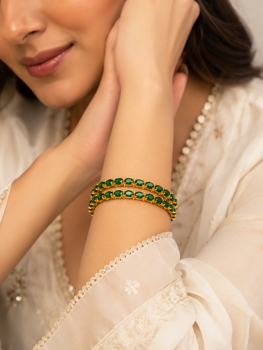 Emerald Royale Tennis Bangles