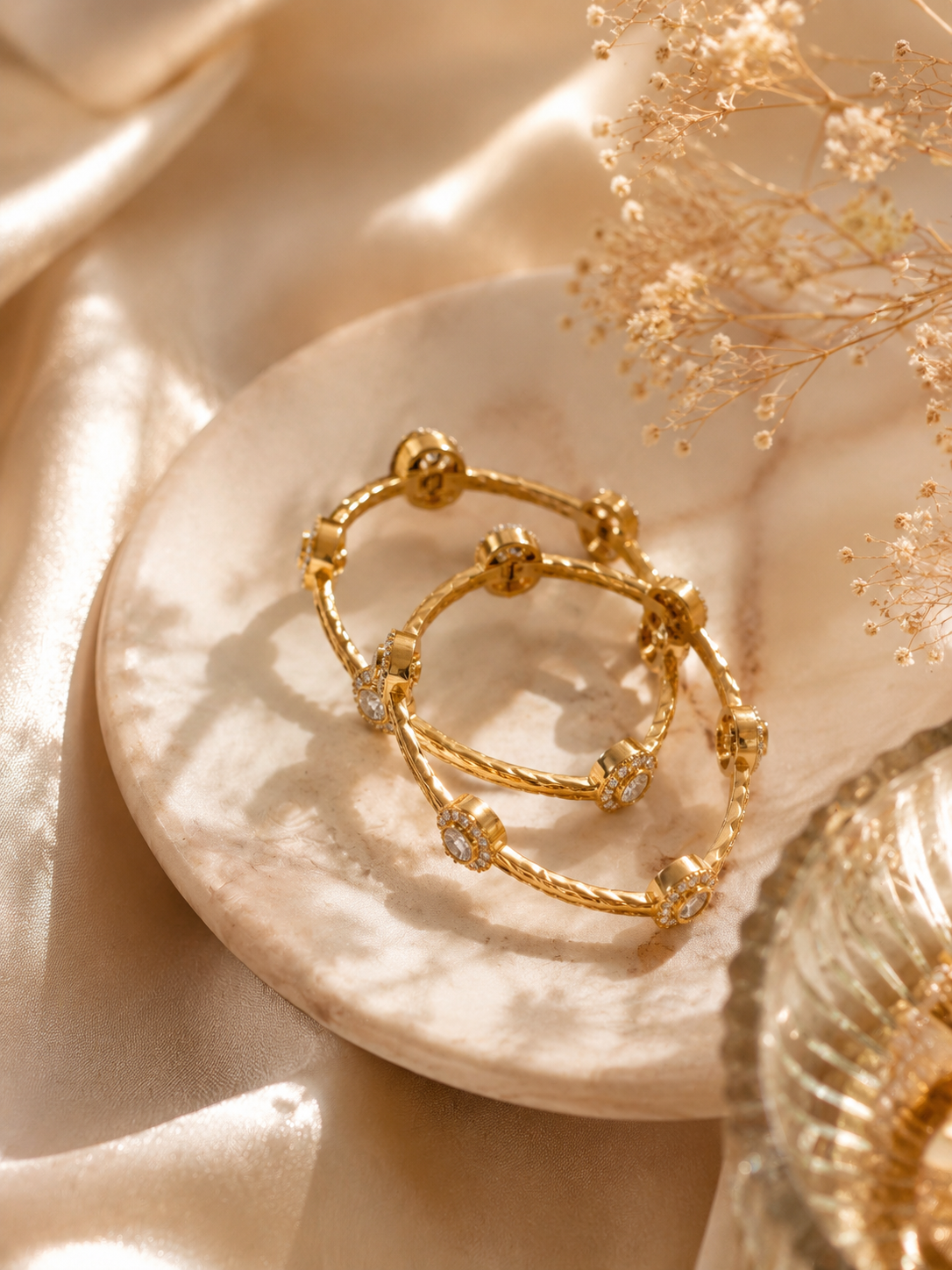 Celeste Halo Crystal Bangles