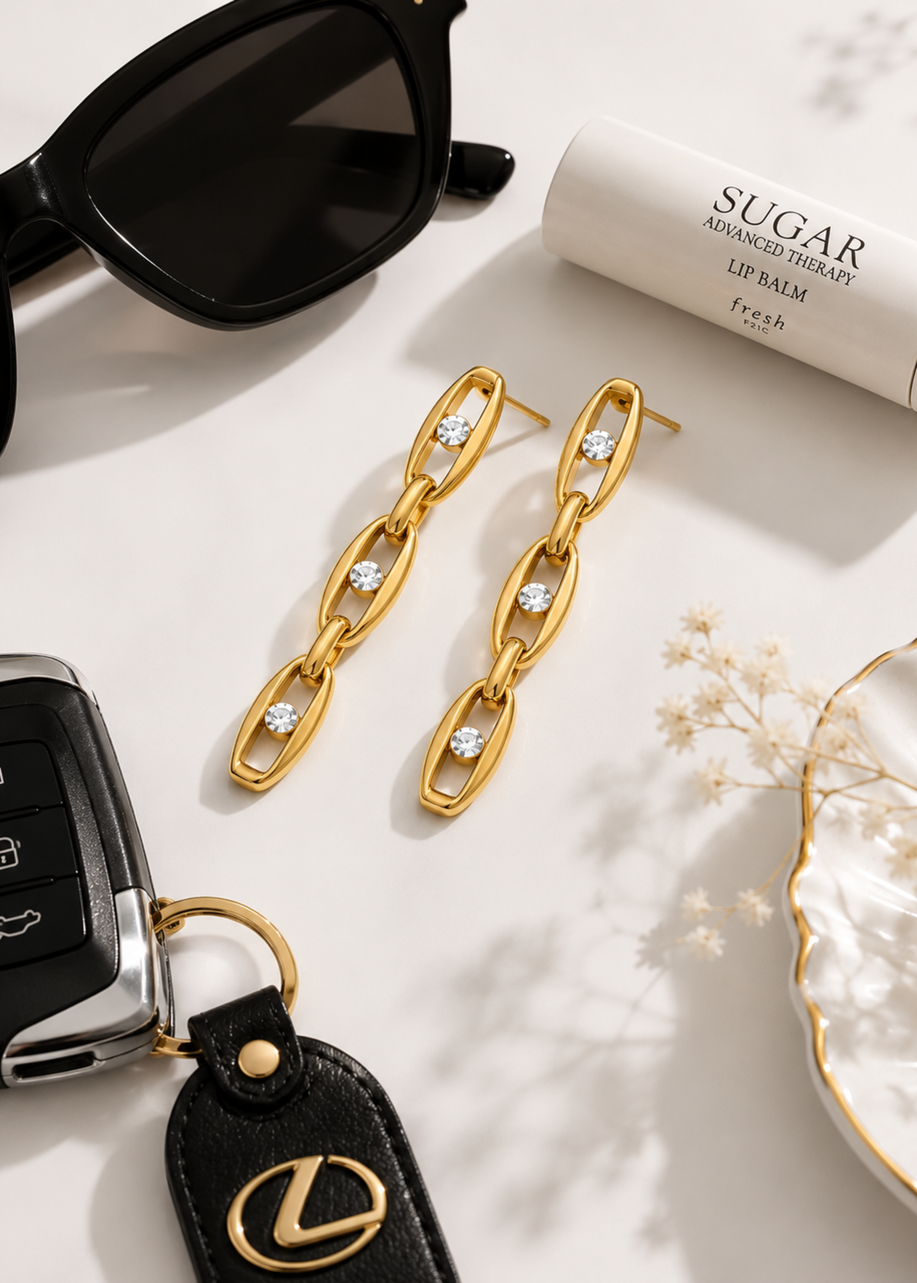 Celeste Link Drop Earrings