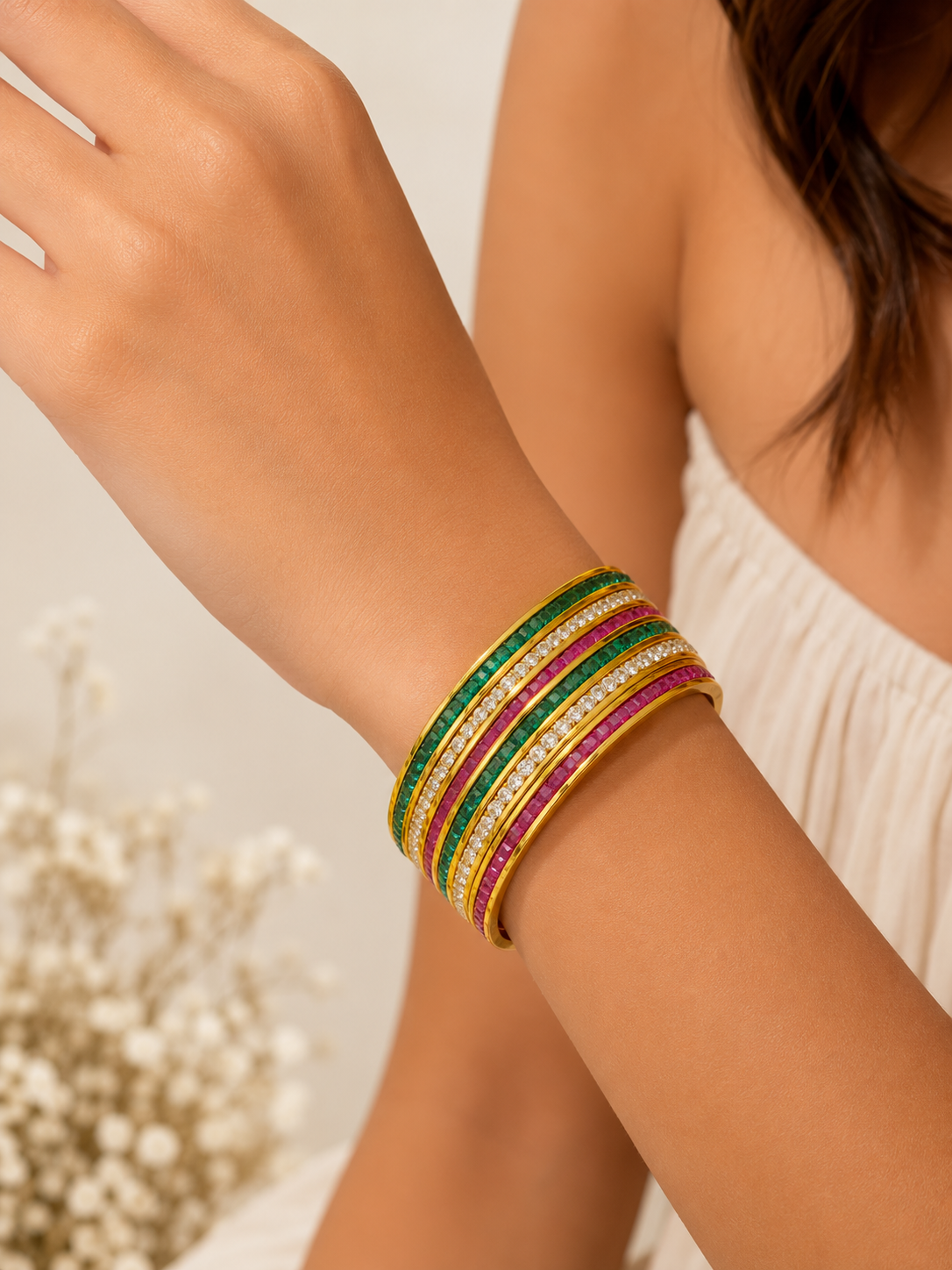 Navrang Luxe Slim Bangle Stack