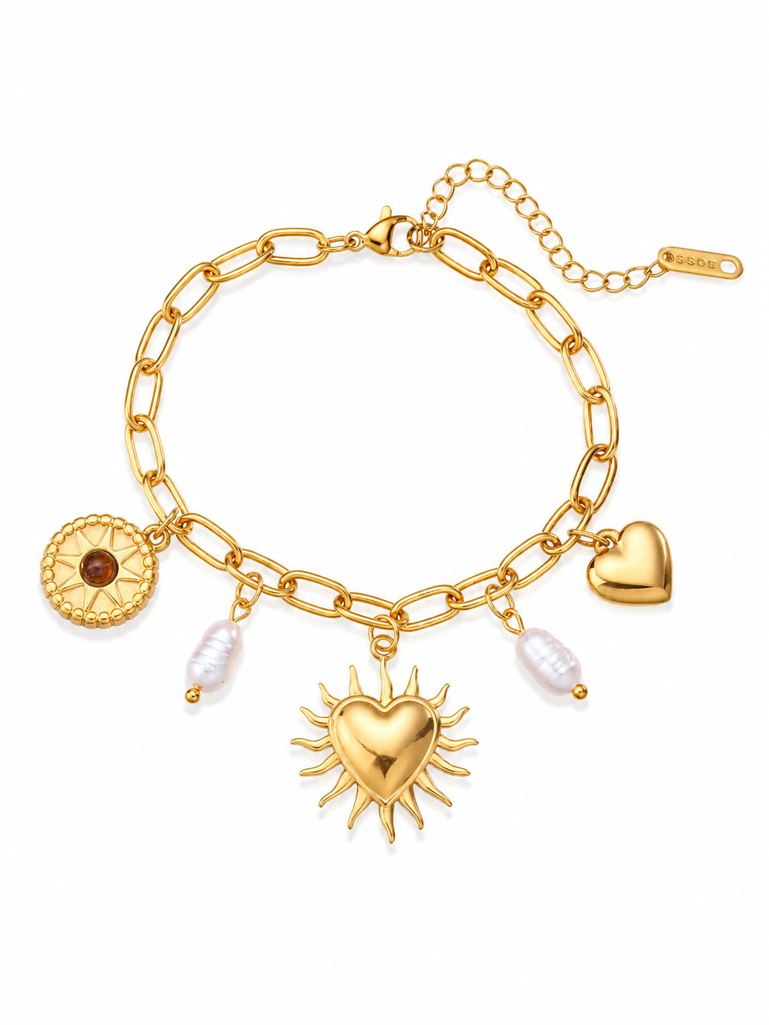 Soleil Heart Charm Bracelet