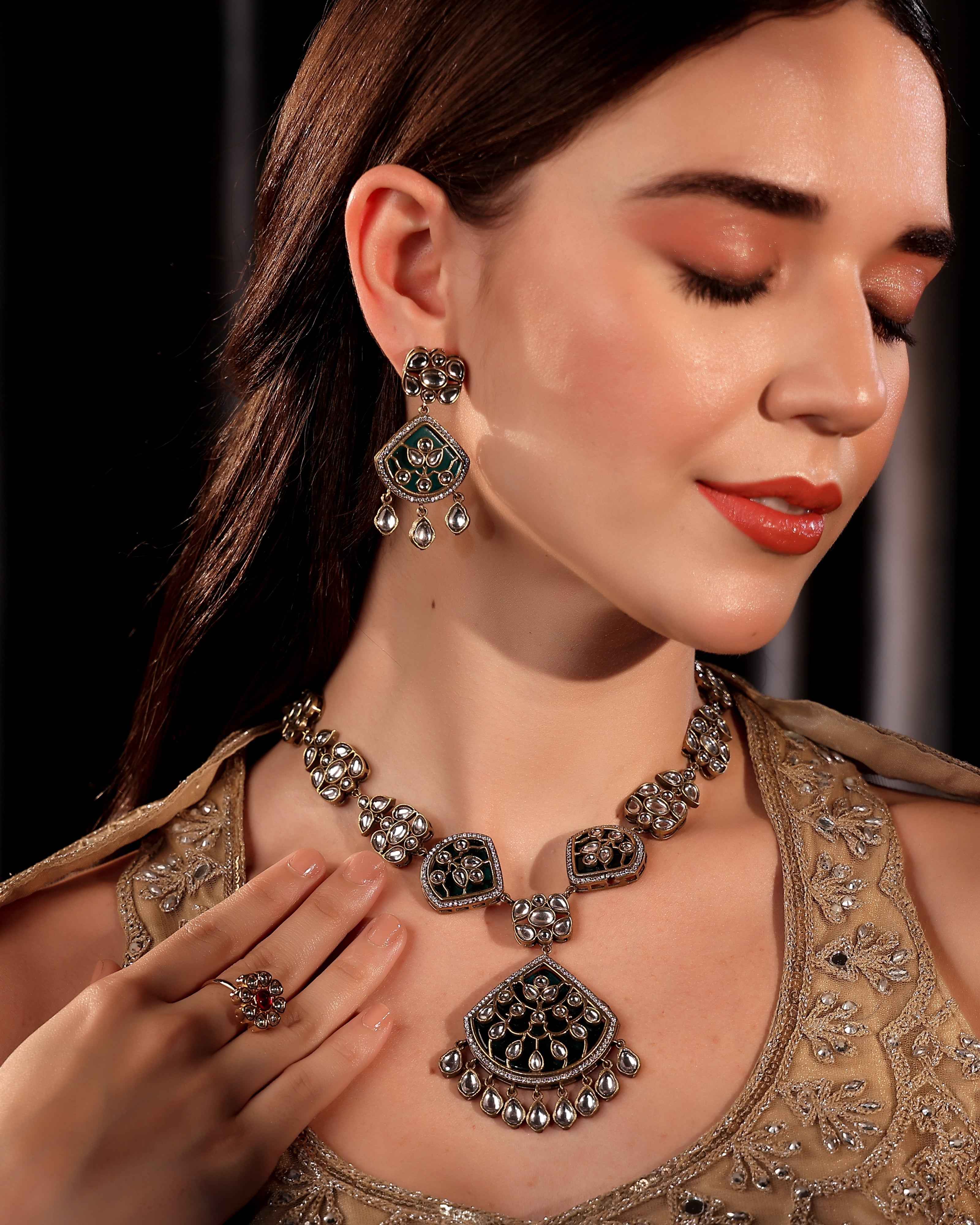 Noir Bloom Moissanite Heritage Set