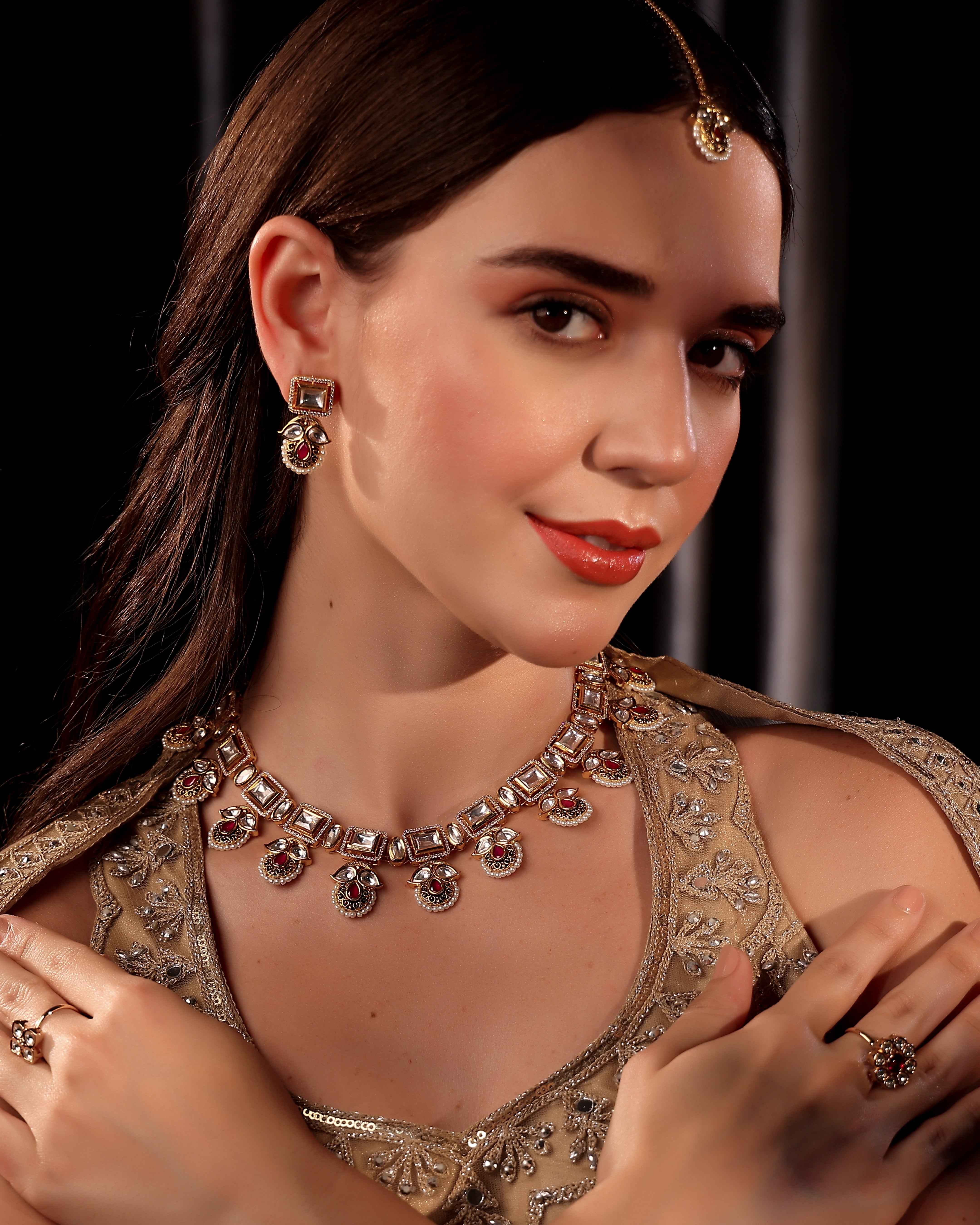 Imperial Rouge Moissanite Drape Set