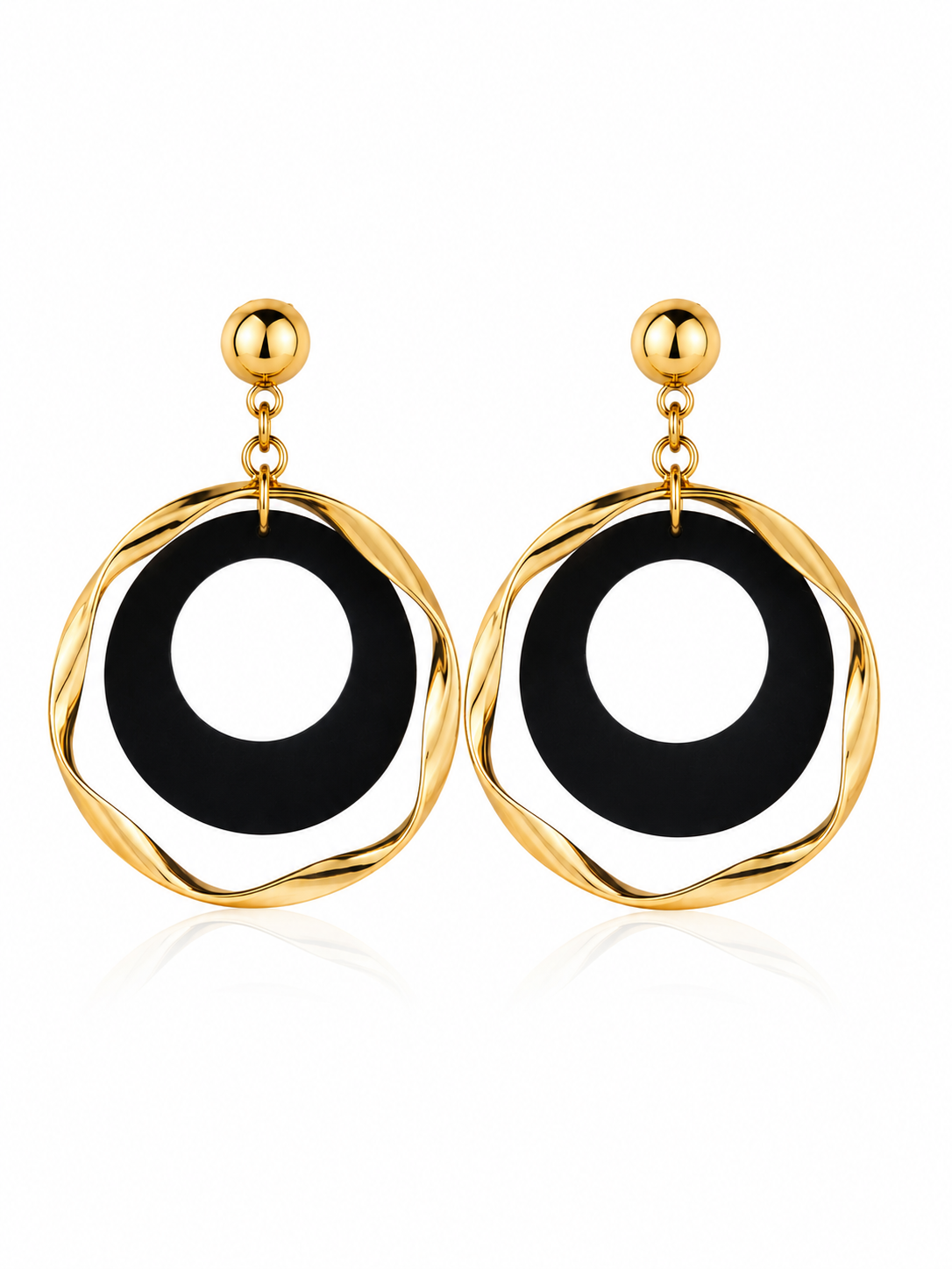 Noir Halo Statement Earrings