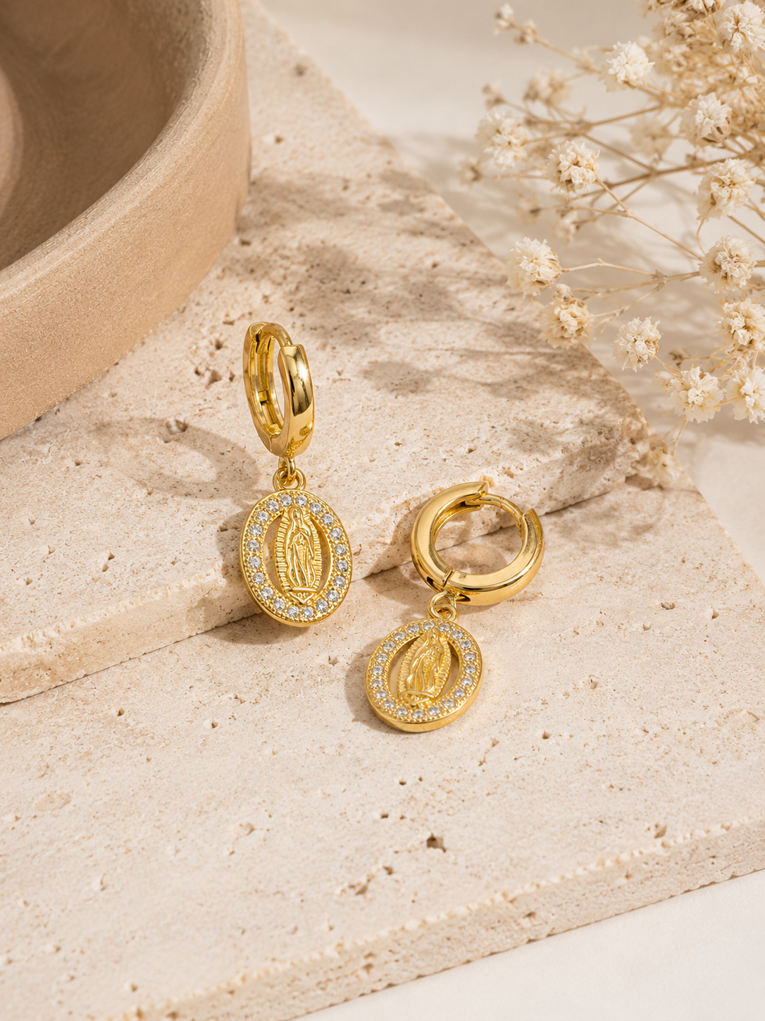 Divine Halo Medallion Earrings